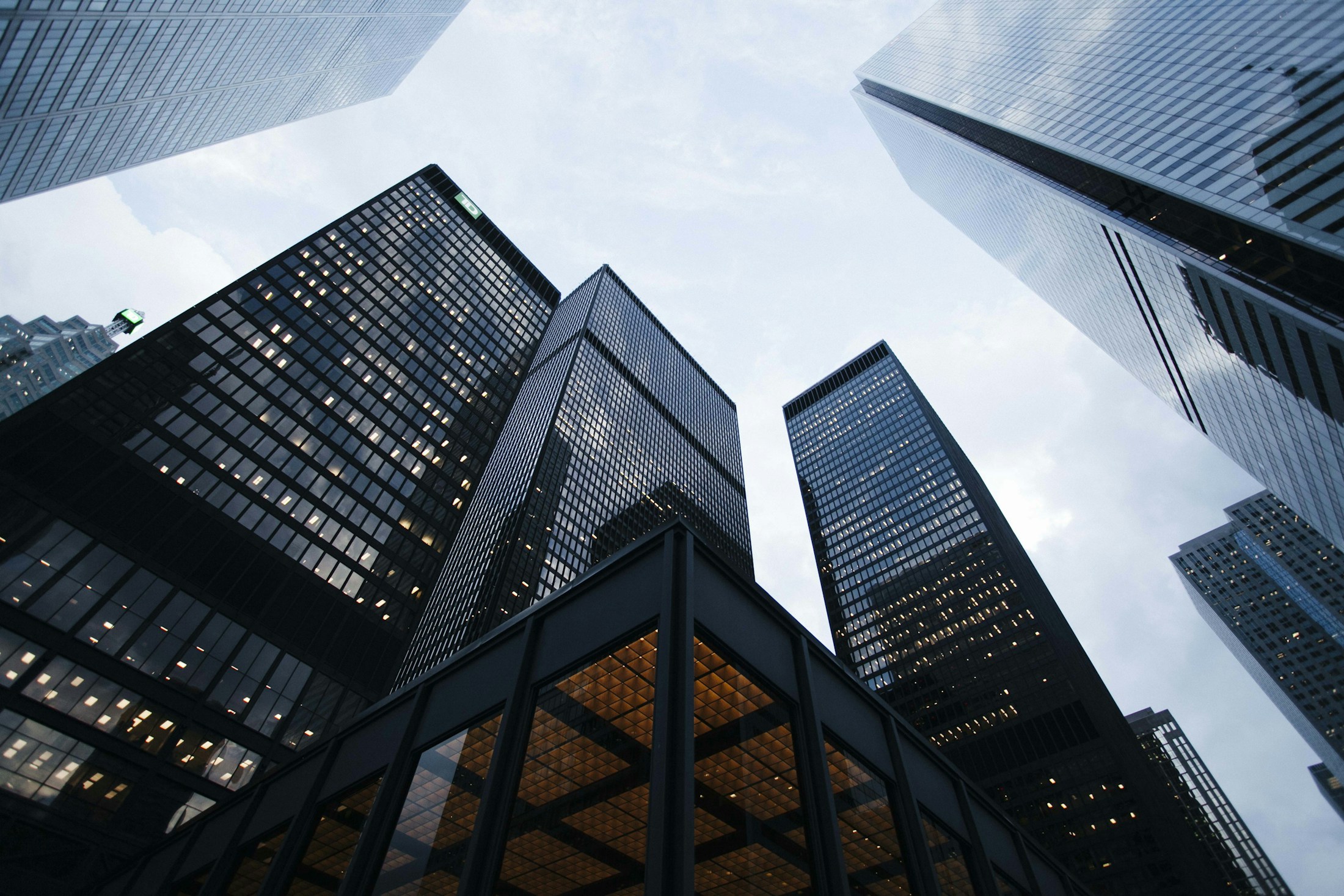 Modern commercial building facade